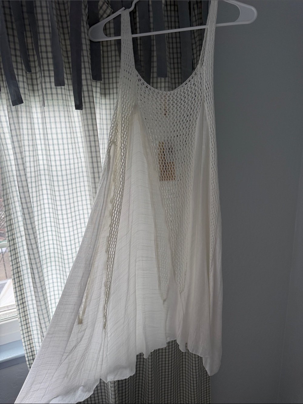 Elan Cream Open-Knit Beach Coverup